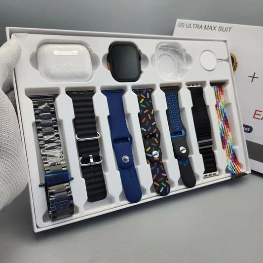 10-in-1 Set with 7 Straps & earbuds & smart watch