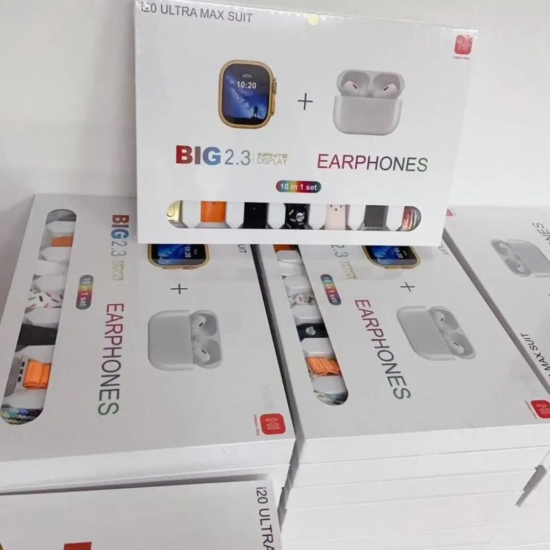 10-in-1 Set with 7 Straps & earbuds & smart watch